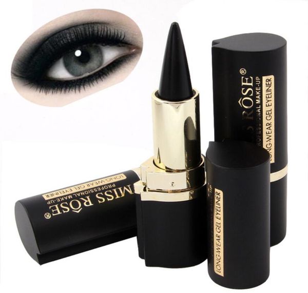 MISS ROSE Marca Maquiagen Makeup Eye Pencil Longwear Black Gel Eye Liner Adesivi Eyeliner Wateroof Makeup