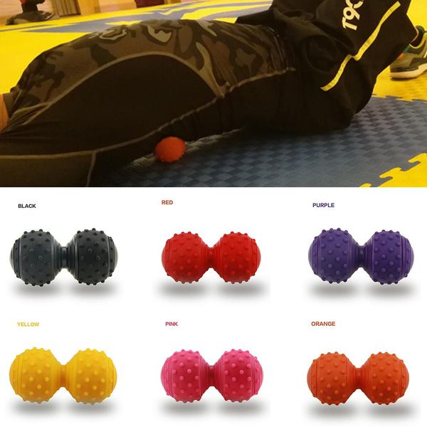 

1pc fitness lacrosse ball peanut therapy gym relaxing exercise yoga massage ball trigger muscle relief