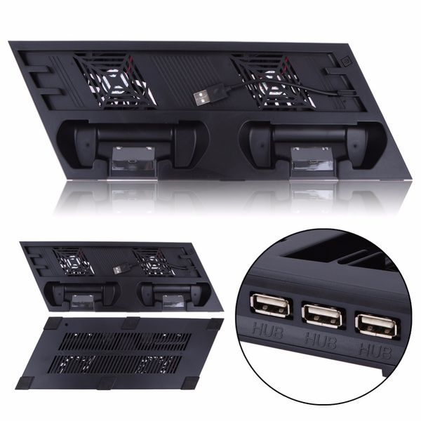 USB Çift Soğutma Hayranları Şarj Dock Dikey Standı Tutucu Sony PS4 Pro Konsol soğutma sistemi için Çoklu Hub DHL FEDEX EMS ÜCRETSIZ NAKLIYE