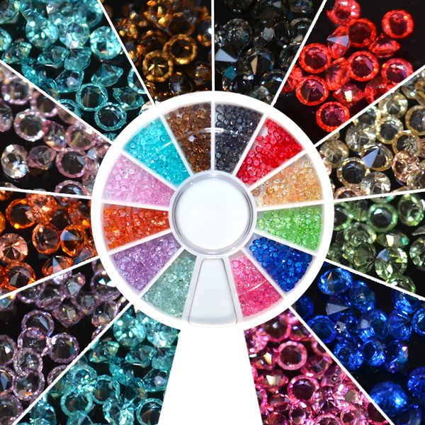 

yzwle selling 1 wheel 1.5mm zircon nail rhinestones nail art micro rhinestones mini nails decorations, Silver;gold