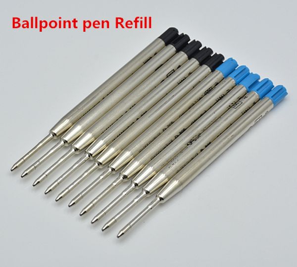 

Hot Sell 10pcs high quality MTB black and blue ballpoint pen Refill For Luxury school Writing Smooth ball pen Refill special accessories ink