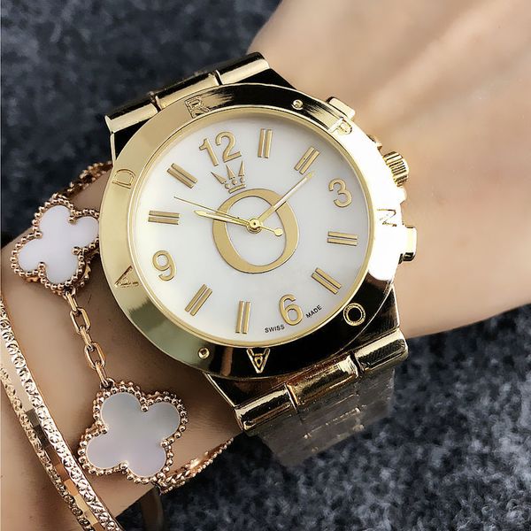 

Fashion Brand women's Girl style dial metal steel band Quartz wrist Watch P53