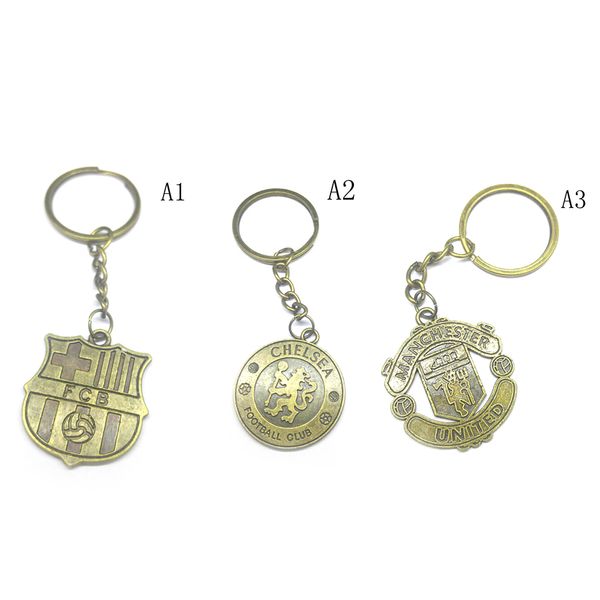 

vintage ball fans football keychain car key chain keyrings holder football team fans small gifts sports commemorative gifts, Silver