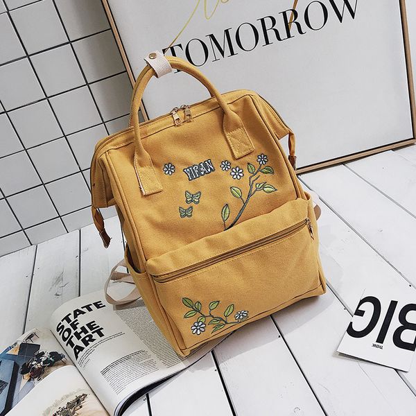 

fashion embroidered lady shoulder bag fashion schoolbag leisure large capacity national style canvas backpack