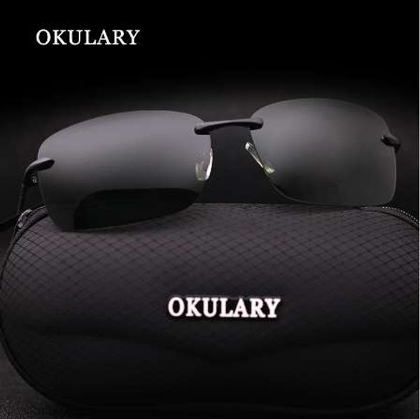 

men rimless fashion sunglasses green color matel frame with box ing, White;black