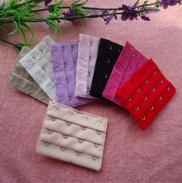 

1pcs 7.5cm/3in width:5cm/2in 4 hooks supplies replacement bra hooks bra extender strap extension, Black;white