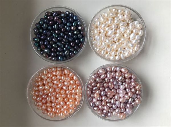 

oval pearls seed beads 6-7mm 3colors white pink purple loose freshwater pearls for jewelry making supplies wholesale
