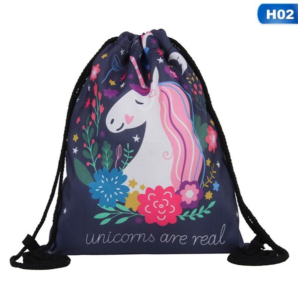 

anchor drawstring backpacksfashion 3d unicorn backpack rainbow college school bag girls rucksack satchel beach bags