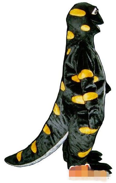 

custom black dragon mascot costume ing, Red;yellow