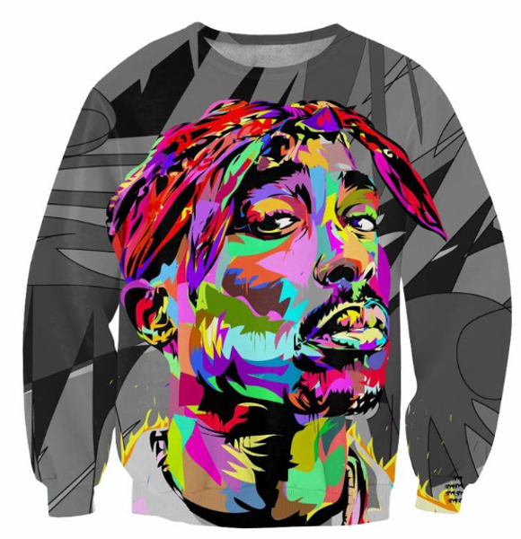 

fashion women/men 2pac tupac american gangster rap star funny 3d printed sweatshirts hoody long sleeves s---5xl b38, Black