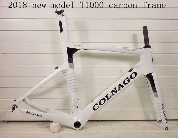 

2018 new colnago concept t1000 ud carbon full carbon road bike frame racing bicycle frame et white black color ell wheel
