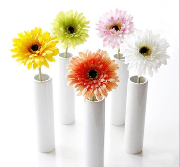 

Silk Sunflower Bridal Bouquet 4" head Gerbera Daisy Artificial Flower Wedding Home Decor Festive Party Supplies Decorative Flowers GA201