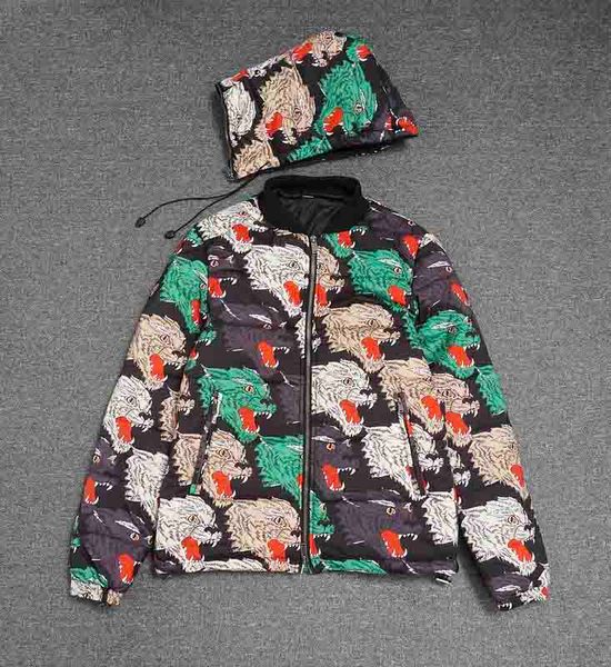 

Высокое качество зима хлопок куртка печати волк вышивка роскошный черный my9060