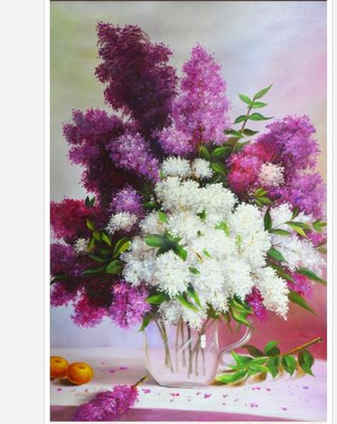 

p wallpaper 3d stereoscopic exclusive original lavender flower arrangement still life oil painting art porch art mural fo