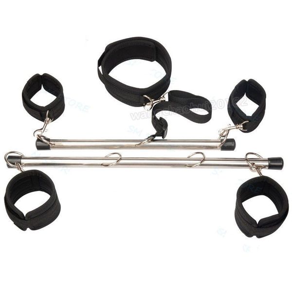 Bondage Restraint Polso Caviglia Polsini Spreader Bar Collo Collare Schiavo Nylon Set Grillo #R87