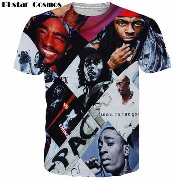 

Новая мода пары Мужчины Женщины унисекс Тупак 2pac смешные 3D печати с коротким рука
