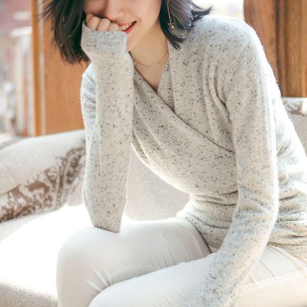 

vestido vintage 100% cashmere sweater women turtleneck pullover sweater female winter warm jumper v-neck dot comfy, White;black