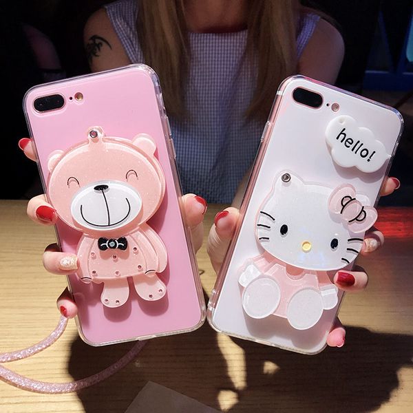 

new designer phone case lovely carton for iphone x 6/6s 6plus/6s plus 7/8 7plus/8plus fashion brand phone case protection 2 styles