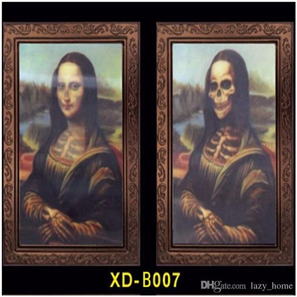 

3d halloween ghost painting soul house decoration face change p frame for horror props stage performance tools