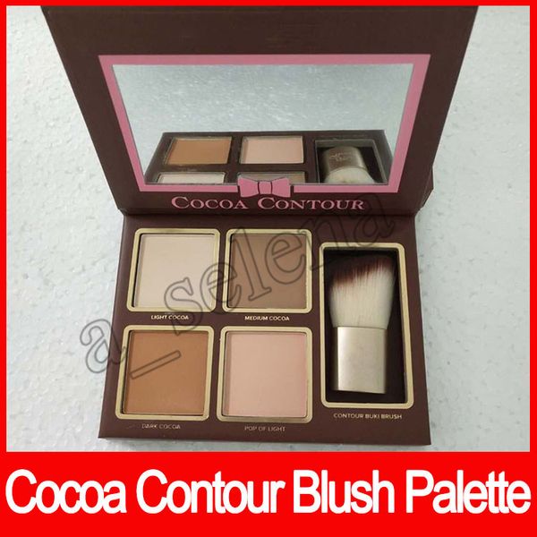 

2017 new face cocoa contour kit blu h palette nude color 4 color with bru h chi eled to perfection