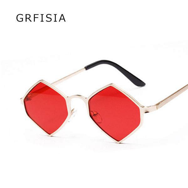 

grfisia retro steampunk sunglasses luxury irregular polygon small frame men women fashion glasses brand designe sun glasses g352, White;black