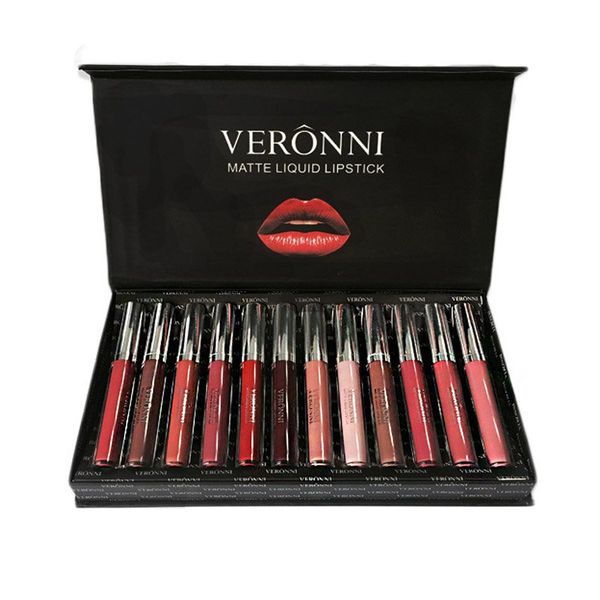 

2018 recommend cosmetics 12 colors set waterproof long lasting lipstick mae lip gloss makeup