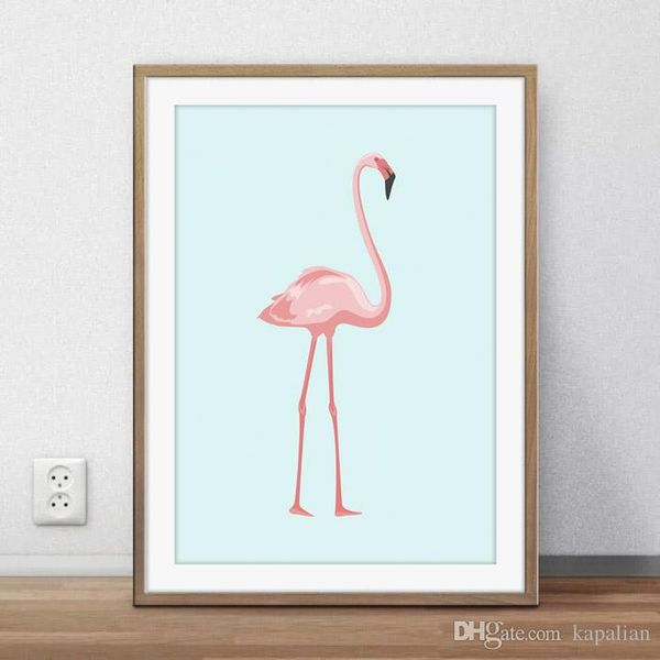 

animals art poster print the flamingo wall decor pictures wall painting home decor poster canvas unframe 16 24 36 47 inches