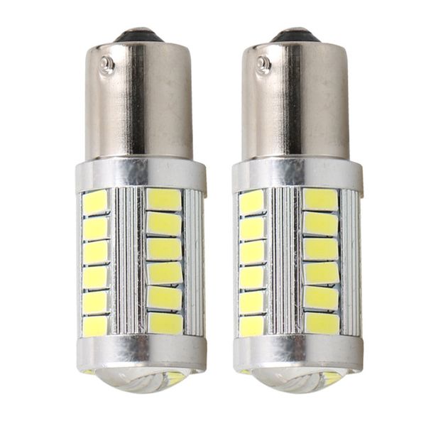 

2pcs 1156 ba15s p21w 33 smd 5630 5730 led car turn signal brake lights drl driving lamp 33smd auto rear reverse bulbs orange red