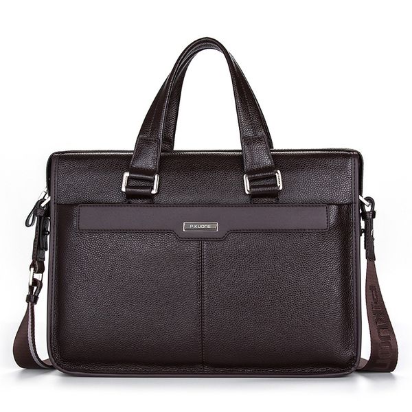 

portable handbag men's genuine leather business bag briefcase large shoulder bag cowhide briefcase lapcomputer messenger