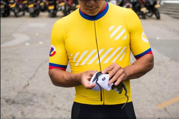 

2018 australian black sheep yellow color with fabric cycling jersey race fit ing