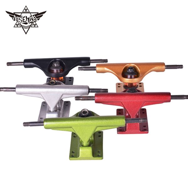 

losenka 1 pair skateboard trucks reinforced v-truck 5 inch 4 wheel skateboard magnesium alloy truck skate parts