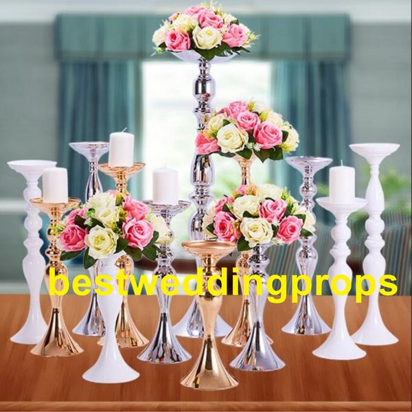 Slim Metal Flower Vase Trumpet Vases Centerpieces For Wedding