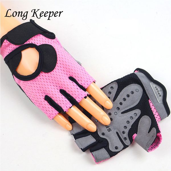 

ladies anti-skid breathable gym gloves body building training sport dumbbell fitness exercise weight lifting gloves new guante, Blue;gray