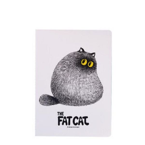 

b5 lovely fat cat notgirl soft copybook creative school supplies papelaria escolar 260*185mm, 44 sheets/ 88 pages, Purple;pink