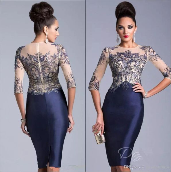 

elegant lace mother of the bride dresses half sleeve jewel neck plus size wedding guest dress knee length beaded formal evening gowns, Black;red