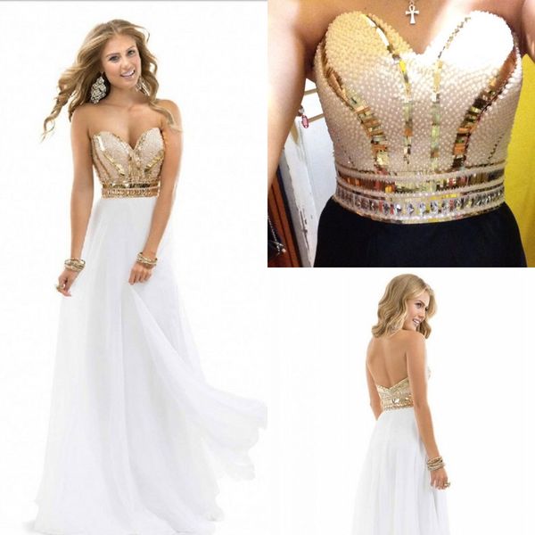 

new designer bling gold sequins pearls prom dresses 2018 sweetheart backless chiffon evening dresses pageant dress formal vestidos, Black;red