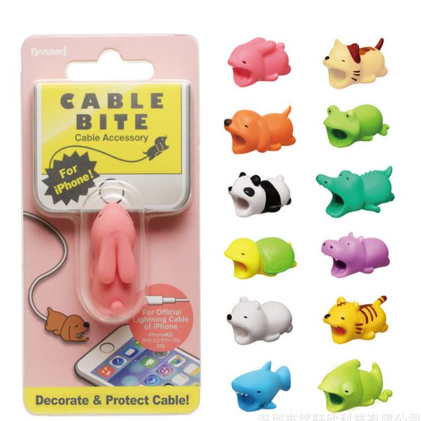 

2018 кабель укус зарядное устройство кабель протектор Savor обложка для iPhone молния милый дизайн животных зарядный шнур защитный