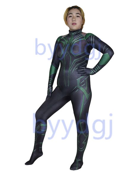 

hela of thor: ragnarok printing cosplay bodysuit spandex lycra zentai halloween party suit delivery, Black;red