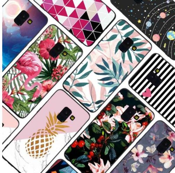 

YunRT Телефон Чехол Для Samsung S8 S9 Plus S6 S7 Edge Note 9 8 Цветок Фламинго Кошка Рыба Мрамор Звез