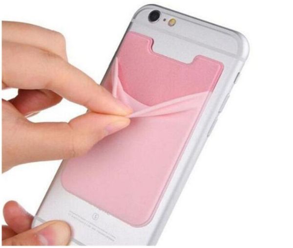 

credit card secure holder stick on wallet [ lid ] discreet id lycra spandex cards sleeves 3m adhesive gadget for iphone ipad phone case