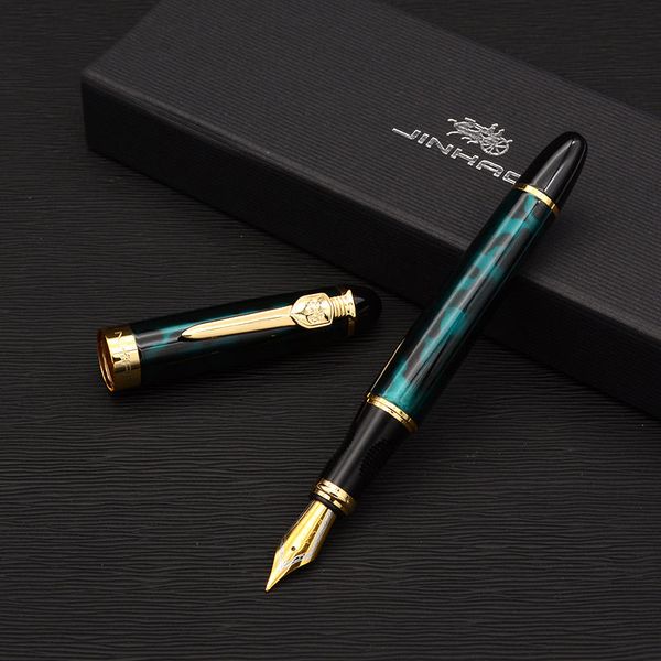 

marble blue gold clip metal fountain pen 0.5mm ink pens for student christmas gift office product school supplies