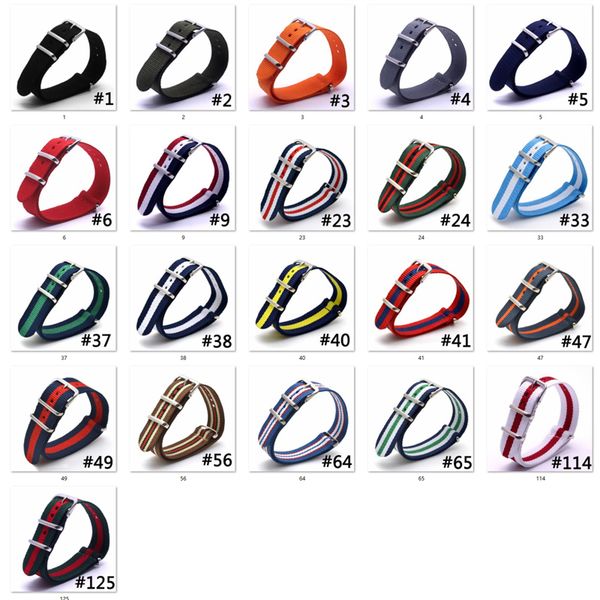 

10pcs/lot 16 mm watchband wholesale watches men nylon nato strap 16mm watch band waterproof watch strap for, Black;brown