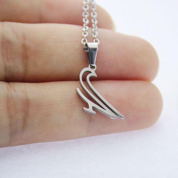 

everfast 10pc/lot cutout bird pigeon pendants necklace cute dove stainless steel charms chokers necklaces women girls kids loved gift sn077, Silver