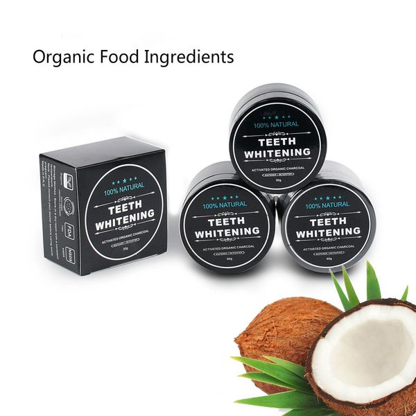 

Natural teeth whitening powder dentifrice oral care decontamination hygiene cleaning activated organic charcoal coconut hell tooth yellow