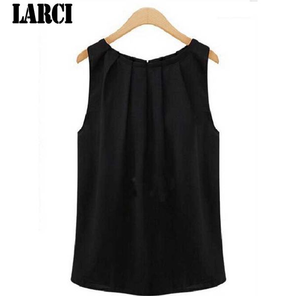 

larci 2018 summer t-shirt tank cami sleeveless flower printed female ladies women chiffon kac1006, White