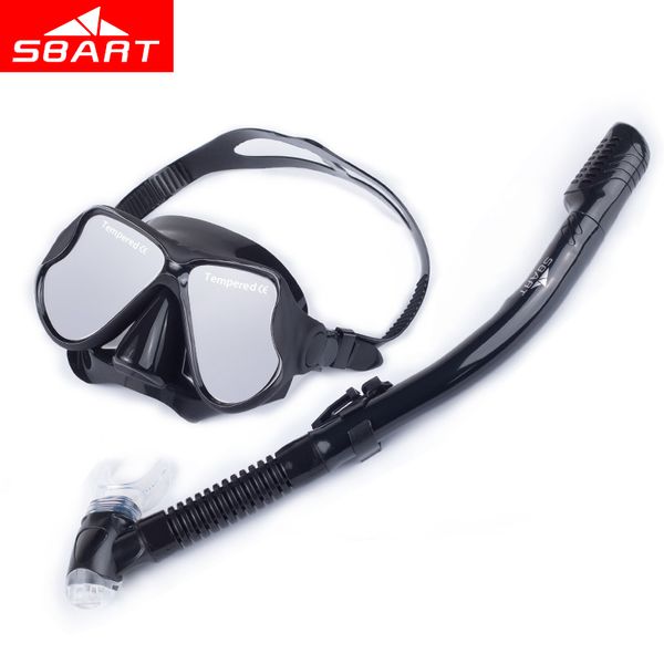 

sbart professional scuba diving mask silicone scuba diving equipment full-dry snorkel anti-fog glasses snorkeling goggles