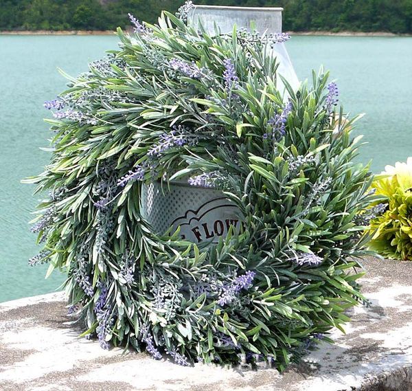 2019 Artificial Flowers Lavender Wreath Flowers Arrangements Door