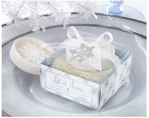 

20pcs/lot snowflake handmade natural soap handsoap for wedding christmas party gift