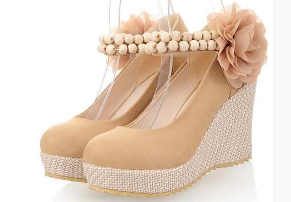 

send 2018 new style autumn women's shoes korean thick bottom slope heel single shoes, Black