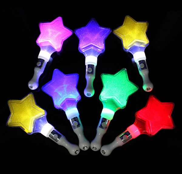 Forniture per club KTV Puntelli Pentagram Led Stick Light Star Incitamento Glow Concert Wedding Festive Party Sticks all'ingrosso